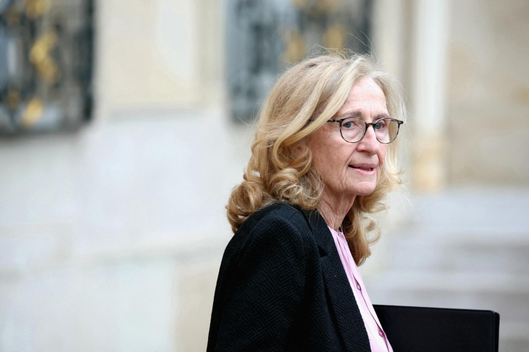 Nicole Belloubet à Paris le 14 février 2024.  ( AFP / ALAIN JOCARD )