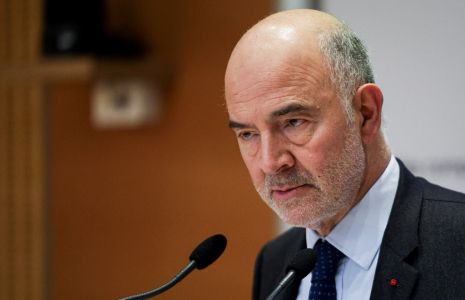 Pierre Moscovici, à Paris, le 19 février 2025 ( AFP / THIBAUD MORITZ )