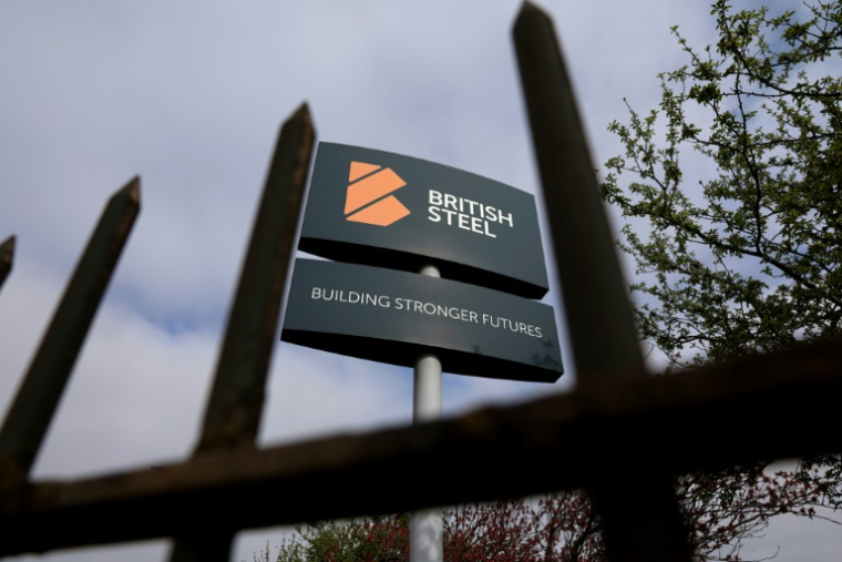 L'usine de British Steel à Scunthorpe, le 10 avril 2025 dans le nord-est de l'Angleterre ( AFP / Darren Staples )