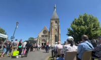 Début des obsèques d'Olivier Marleix à Anet, en Eure-et-Loire
