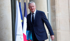 Le ministre de l'Economie et des Finances Bruno Le Maire au Palais de l'Élysée à Paris