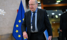 Andrius Kubilius à Bruxelles, en Belgique, le 6 mai 2026. ( AFP / NICOLAS TUCAT )