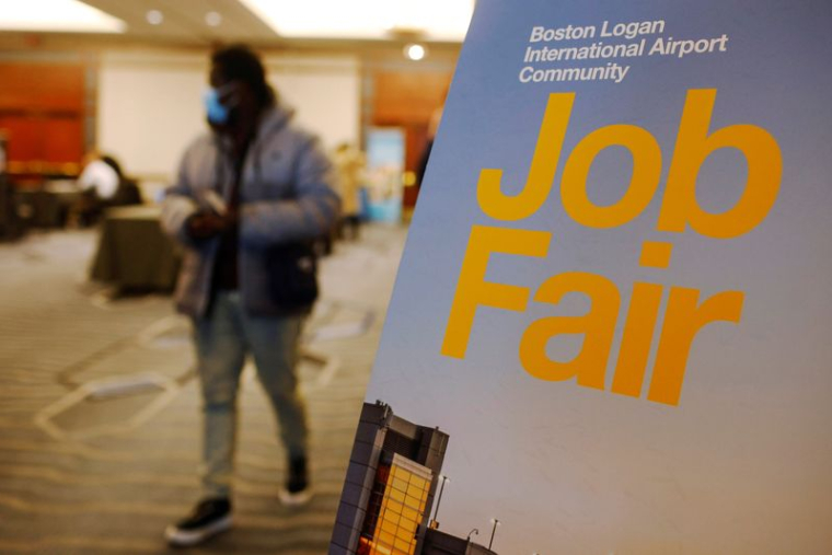 Un salon de l'emploi à Boston