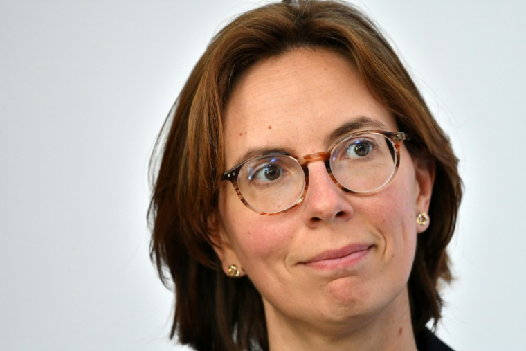 La ministre des Comptes publics Amélie de Montchalin, la préfecture d'Eure-et-Loir, àn Chartres, le 8 juillet 2025. ( AFP / JEAN-FRANCOIS MONIER )
