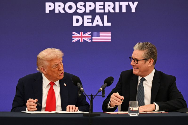 Le président américain Donald Trump et le Premier ministre britannique Keir Starmer