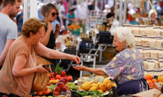 Le marché de la place Campo de 'Fiori Market, à Rome