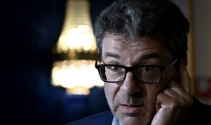 Le ministre italien de l'Economie Giancarlo Giorgetti, le 23 mai 2024, à Stresa (Italie) ( AFP / GABRIEL BOUYS )