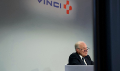 Xavier Huillard à Paris, le 8 février 2024. ( AFP / ALAIN JOCARD )