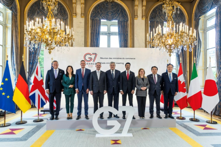 Les ministres du Commerce du G7 réunis à Paris le 6 mai 2026   ( POOL / Christophe PETIT TESSON )
