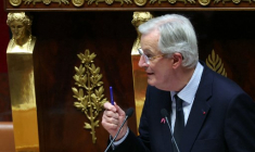 Le Premier ministre Michel Barnier à l'Assemblée nationale à Paris le 1er octobre 2024. ( AFP / ALAIN JOCARD )
