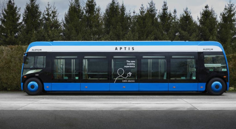 Le bus électrique Aptis, bientôt dans plusieurs grandes villes de France, vient grossir le carnet de commandes. (© Alstom)