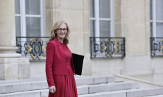 Nicole Belloubet à Paris, le 6 mars 2024. ( AFP / STEPHANE DE SAKUTIN )