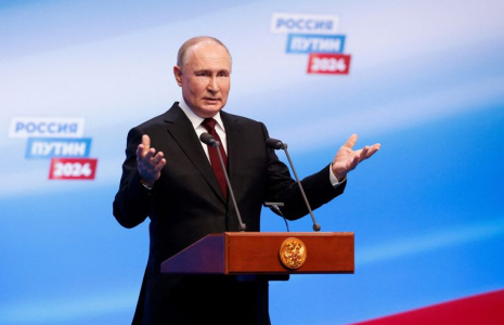 Photo du président réélu de la Russie, Vladimir Poutine