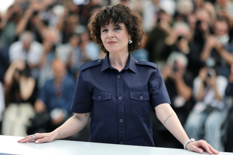 La réalisatrice autrichienne Marie Kreutzer lors d'une séance photo pour le film "Gentle Monster" au Festival de Cannes, le 16 mai 2026 ( AFP / Thibaud MORITZ )