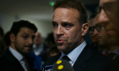 Marc Ferracci à Lisieux, dans le nord de la France, le 14 octobre 2024. ( AFP / LOU BENOIST )