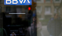 Un guichet automatique de la banque BBVA