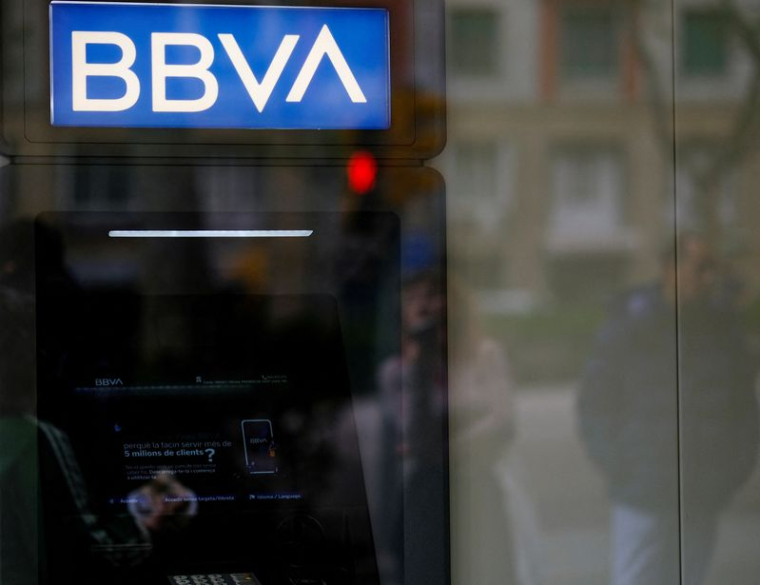 Un guichet automatique de la banque BBVA