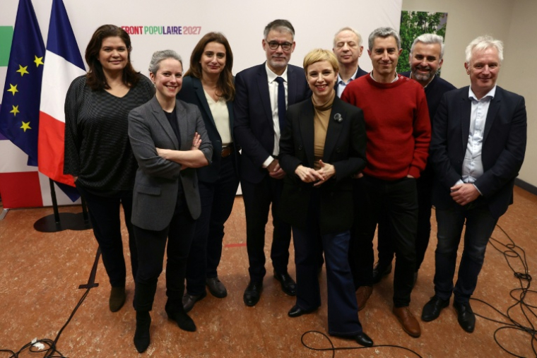 Les participants à la gauche unitaire réunis à Tours, le 24 janvier 2026 ( AFP / ROMAIN PERROCHEAU )