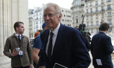 L'ancien Premier ministre Dominique de Villepin à Paris le 9 octobre 2025 ( POOL / Christophe Ena )