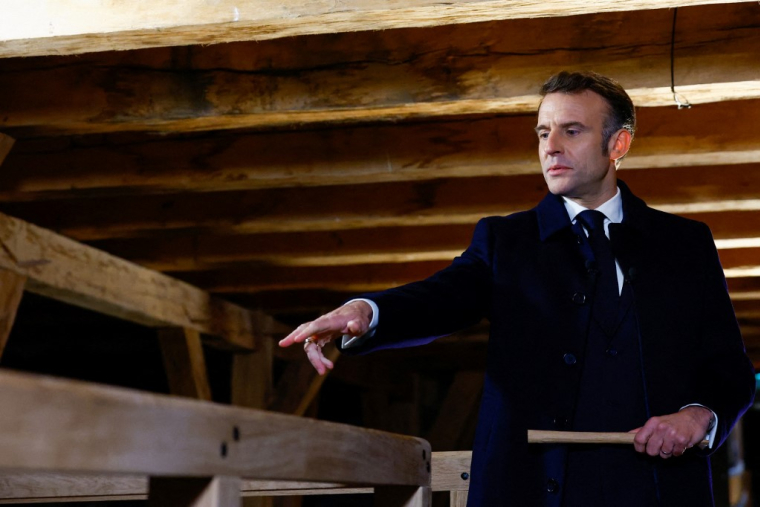 Emmanuel Macron à Paris, le 29 novembre 2024. ( POOL / SARAH MEYSSONNIER )