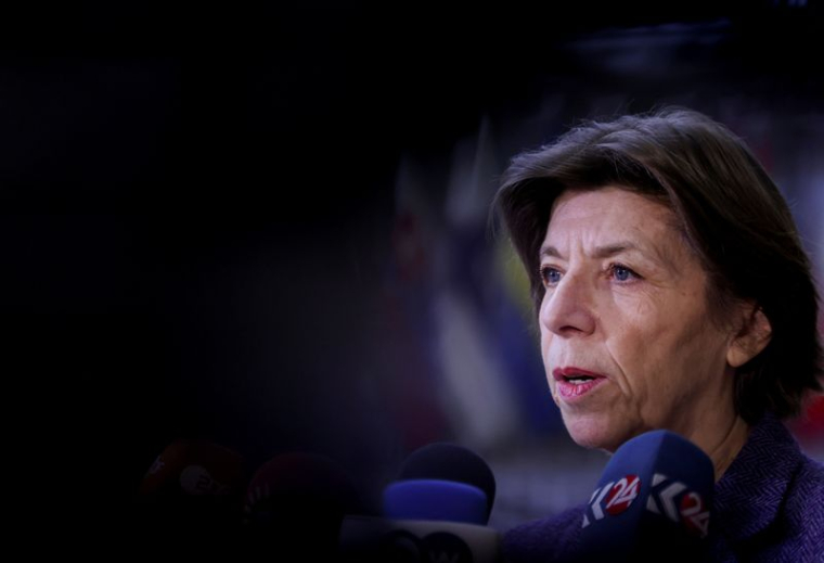 La ministre française des affaires étrangères Catherine Colonna lors d'une réunion à Bruxelles, en Belgique