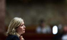 Yaël Braun-Pivet à l'Assemblée nationale le 19 mai 2026 ( AFP / Anne-Christine POUJOULAT )