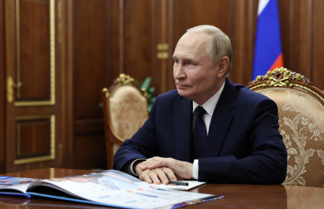 Vladimir Poutine à Moscou, en Russie, le 28 octobre 2025. ( POOL / ALEXANDER KAZAKOV )