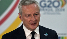 Bruno Le Maire à Sao Paulo, au Brésil, le 28 février 2024. ( AFP / NELSON ALMEIDA )