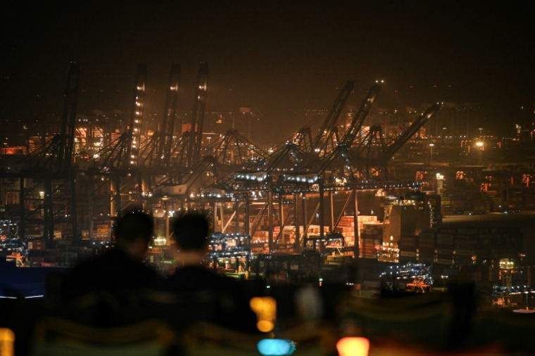 Des conteneurs et des grues dans le port de Yantian à Shenzhen, dans la province du Guangdong, dans le sud de la Chine, le 14 avril 2025 ( AFP / JADE GAO )