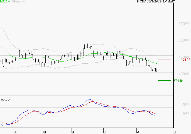 CHRISTIAN DIOR : Sous les résistances, une consolidation est probable