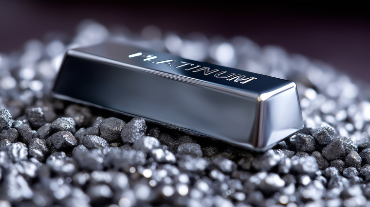 Un lingot de platine. (Crédits: Adobe Stock / image générée pa)