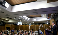 Le ministre australien de la Défense, Richard Marles, prend la parole au National Press Club de Canberra le 16 avril 2026 ( AFP / DAVID GRAY )