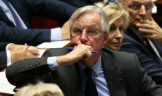 Michel Barnier à Paris, le 22 octobre 2024. ( AFP / ALAIN JOCARD )