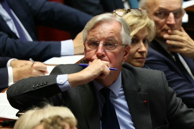 Michel Barnier à Paris, le 22 octobre 2024. ( AFP / ALAIN JOCARD )