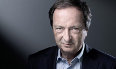 Michel-Edouard Leclerc à Paris le 24 mars 2021. ( AFP / JOEL SAGET )