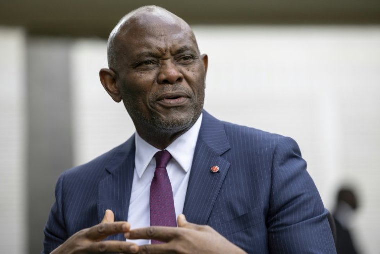L'homme d'affaires et philantrope nigérian Tony Elumelu, le 11 mai 2026 à Nairobi au Kenya ( AFP / Tony KARUMBA )