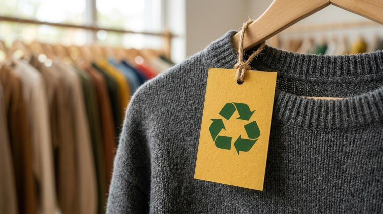 Le recyclage reste un ph&eacute;nom&egrave;ne marginal dans l&rsquo;industrie de la mode. (cr&eacute;dit: Adobe Stock/photo g&eacute;n&eacute;r&eacute;e par IA)