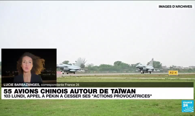Taïwan a détecté 55 avions chinois autour de son territoire en 24 heures
