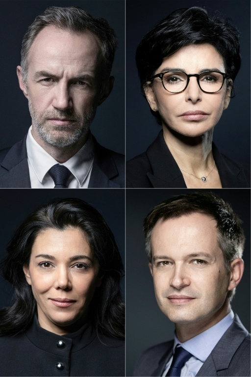 Emmanuel Grégoire, Rachida Dati, Sophia Chikirou et Pierre-Yves Bournazel ( AFP / JOEL SAGET )