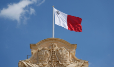 Drapeau maltais, le 29 septembre 2023 à La Valette  ( AFP / Ludovic MARIN )
