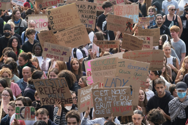 Manifestation de lycéens à Nantes le 6 octobre 2026 ( AFP / Sebastien Salom-Gomis )