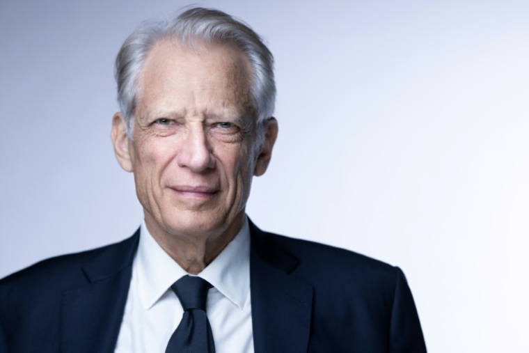 L'ancien Premier ministre Dominique de Villepin, le 4 avril 2025 à Paris ( AFP / JOEL SAGET )
