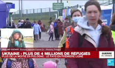 Réfugiés ukrainiens en Pologne : "Ils ont très mal au dos d'avoir marché pendant des jours"