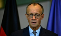Le chancelier allemand Friedrich Merz fait une déclaration à la Chancellerie à Berlin, le 5 décembre 2025 ( AFP / John MACDOUGALL )