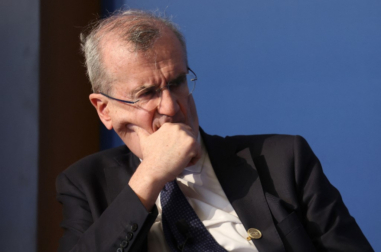Francois Villeroy de Galhau, à Washington, en avril 2023 ( GETTY IMAGES NORTH AMERICA / KEVIN DIETSCH )