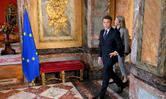 Emmanuel Macron à Bruxelles ce lundi 3 février 2025. ( POOL / NICOLAS TUCAT )