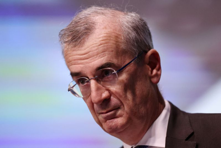 Le gouverneur de la Banque de France, François Villeroy de Galhau, lors d'une réunion des dirigeants de petites et moyennes entreprises à Paris