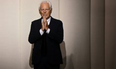 Giorgio Armani  au défilé Haute-Couture Automne-Hiver 2023/2024 à Paris, le July 4, 2023 ( AFP / Bertrand GUAY )