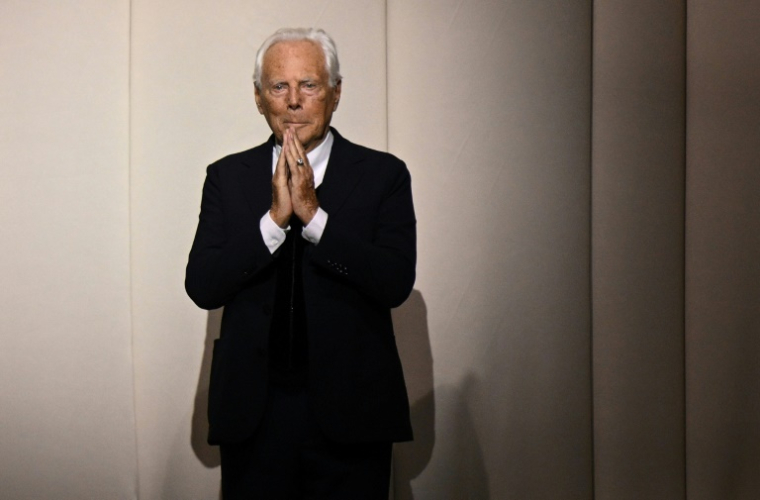 Giorgio Armani au défilé Haute-Couture Automne-Hiver 2023/2024 à Paris, le July 4, 2023 ( AFP / Bertrand GUAY )