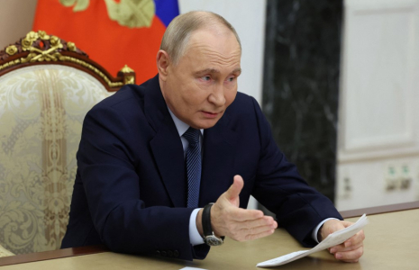Vladimir Poutine à Moscou, en Russie, le 22 novembre 2024. ( POOL / VYACHESLAV PROKOFYEV )